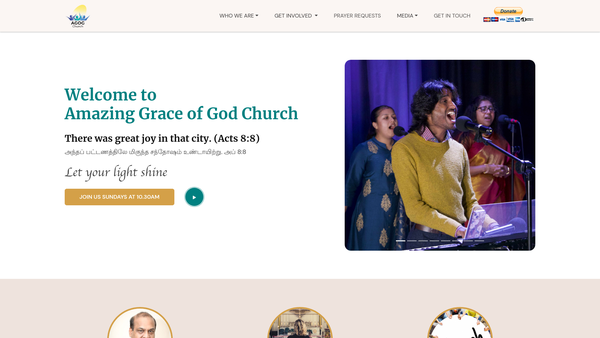 Screenshot of the Helping Hands Ministries UK website