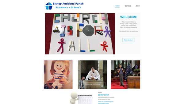 Screenshot of the The Parochial Church Council Of The Ecclesiastical Parish Of Bishop Auckland website