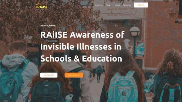 Screenshot of the Raiise website