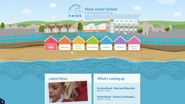 Screenshot of the Hove Junior School PTA (Portland Road) website
