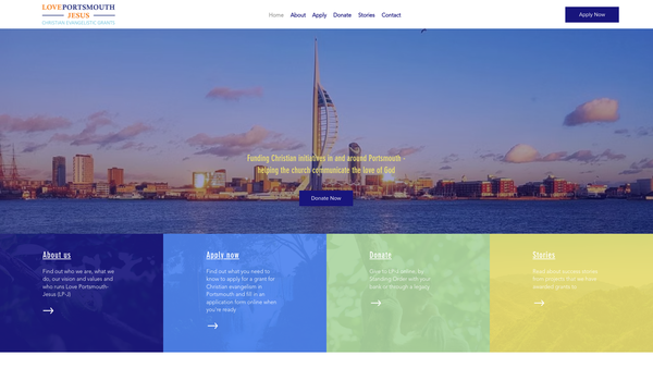 Screenshot of the Love Portsmouth - Jesus website