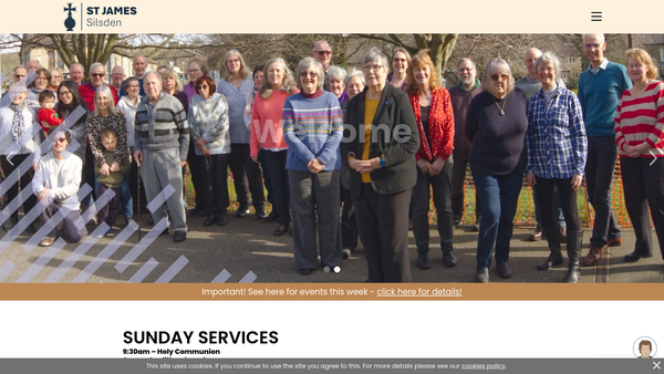 Screenshot of the The Parochial Church Council Of The Ecclesiastical Parish Of St James Silsden website