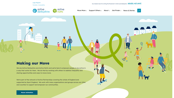 Screenshot of the Active Partners Trust website