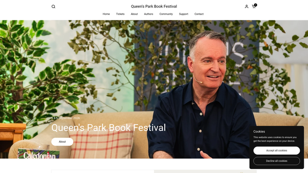 Screenshot of the Nw6 Arts website