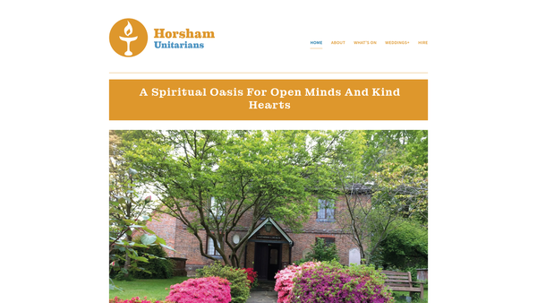 Screenshot of the Horsham Unitarians website