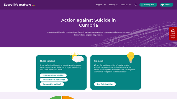 Screenshot of the Every Life Matters website