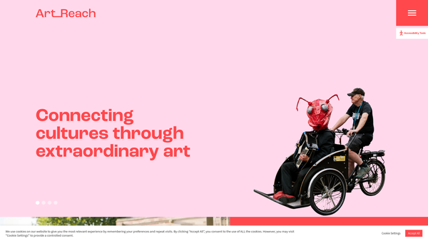 Screenshot of the Artreach(trust) Ltd website