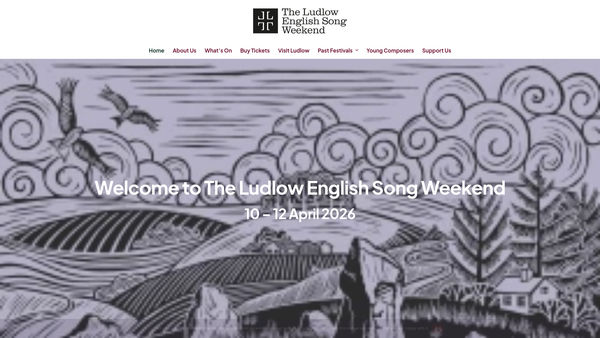 Screenshot of the Ludlow Song website