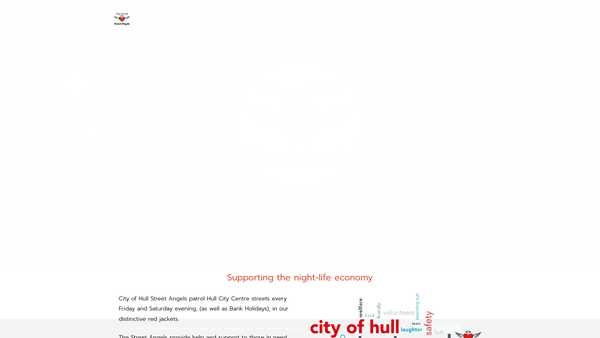 Screenshot of the City Of Hull Street Angels website