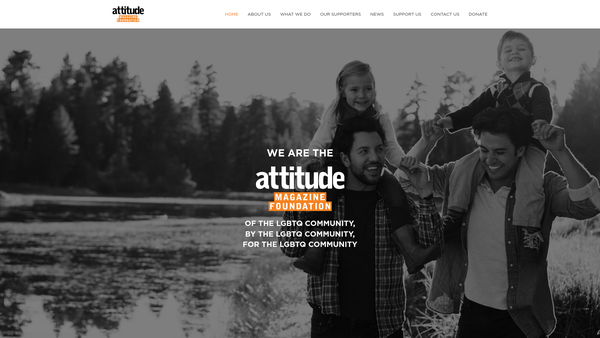 Screenshot of the Attitude Magazine Foundation website