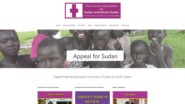 Screenshot of the The Church Association For Sudan & South Sudan website