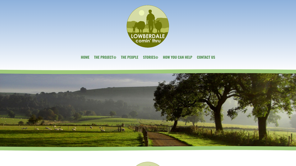 Screenshot of the Lowberdale Farm website