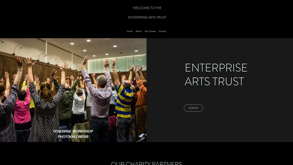 Screenshot of the Enterprise Arts Trust website