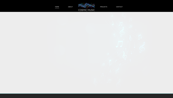 Screenshot of the Cosmic Music website