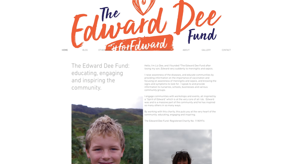 Screenshot of the The Edward Dee Fund website