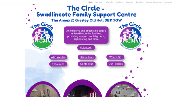Screenshot of the The Circle  - Swadlincote Family Support Centre website