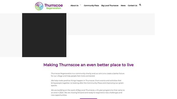 Screenshot of the Thurnscoe Regeneration C.I.O website
