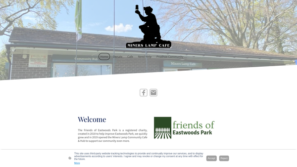 Screenshot of the Friends Of Eastwoods Park website