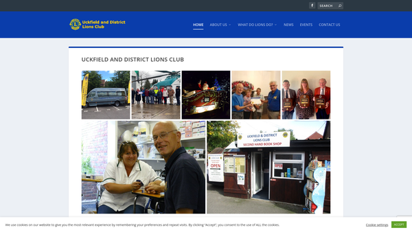 Screenshot of the Uckfield And District Lions Club (CIO) website