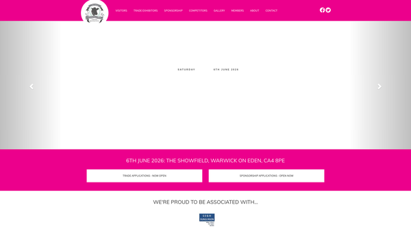 Screenshot of the Cumberland Agricultural Society website