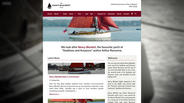 Screenshot of the Nancy Blackett Trust website