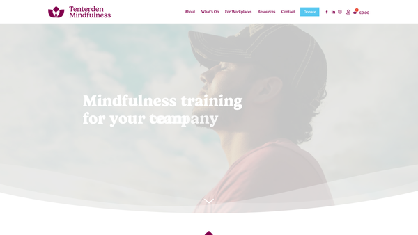 Screenshot of the Tenterden Mindfulness Group website