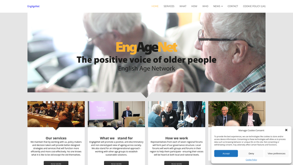 Screenshot of the Engagenet Ltd website
