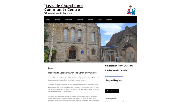 Screenshot of the Leaside Church Ware website