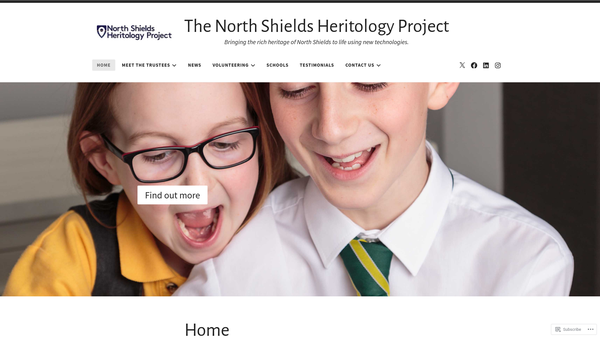 Screenshot of the North Shields Heritology Project website
