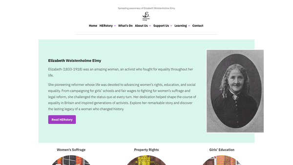 Screenshot of the Elizabeth's Group website