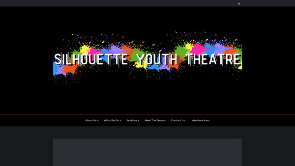 Screenshot of the Silhouette Youth website