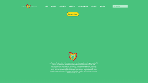 Screenshot of the Passion For Learning CIO website