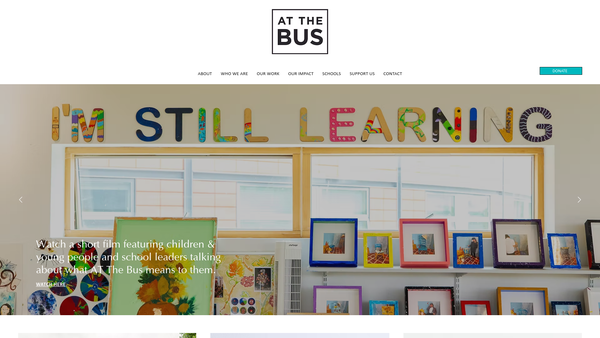 Screenshot of the At The Bus website