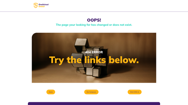 Screenshot of the OneSchool Global UK website