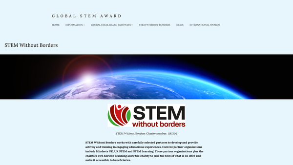 Screenshot of the Stem Without Borders website
