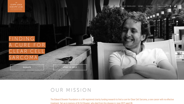 Screenshot of the The Edward Showler Foundation website