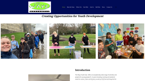 Screenshot of the The Wayz website