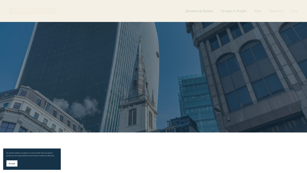 Screenshot of the St Margaret Pattens Church website