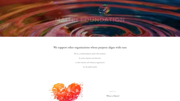 Screenshot of the Maitri Foundation website