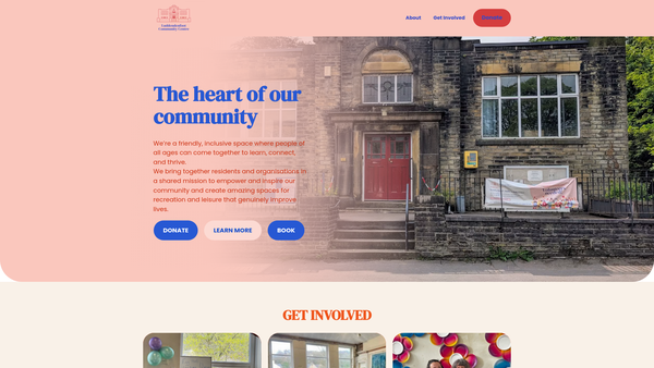 Screenshot of the Luddendenfoot Community Association website