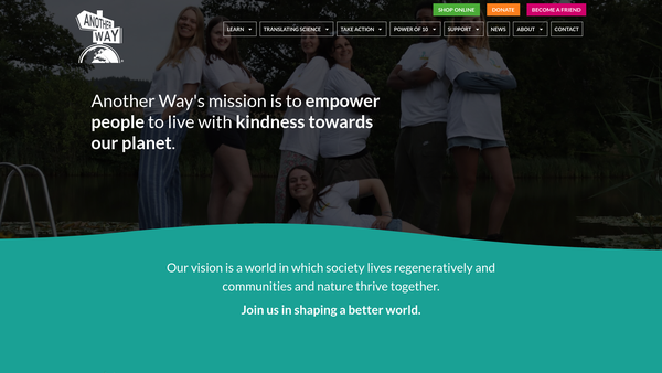 Screenshot of the Another Way website