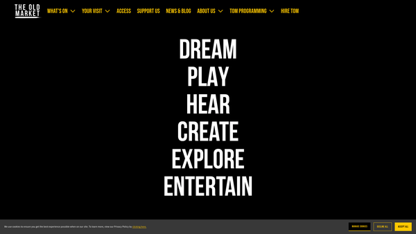 Screenshot of the The Old Market Charitable Trust website
