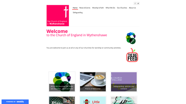 Screenshot of the The Church Of England In Wythenshawe website