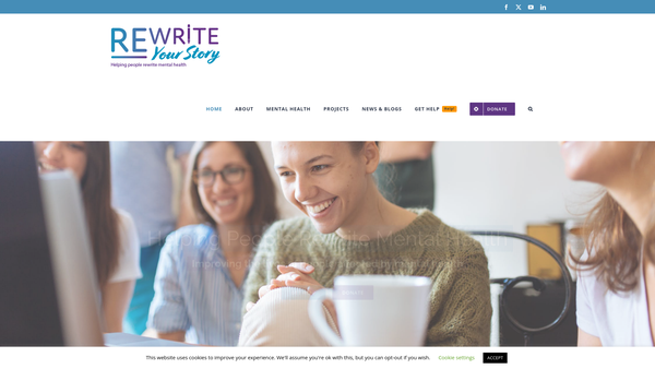 Screenshot of the Rewrite Your Story Ltd website