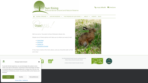 Screenshot of the The Friends Of Sun Rising website