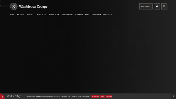 Screenshot of the Friends Of Wimbledon College website