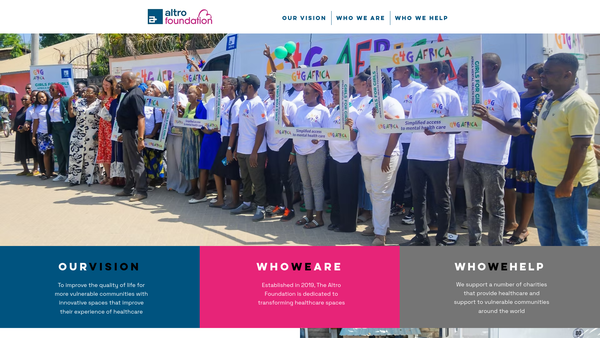 Screenshot of the The Altro Foundation Limited website