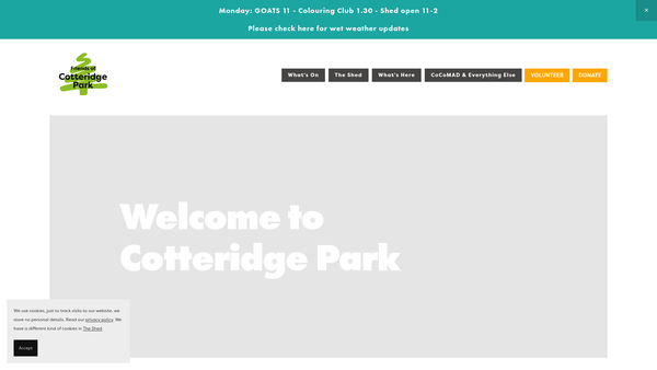 Screenshot of the Friends Of Cotteridge Park website