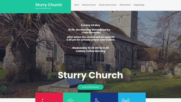 Screenshot of the Sturry And District United Church website