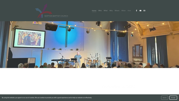 Screenshot of the Skipton Baptist Church website